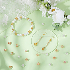 100шт 4 цвета латунные бусины&nbsp;KK-PH0011-93