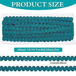 Плетеные ленты из полиэстера длиной 10 м.&nbsp;SRIB-WH0011-209B