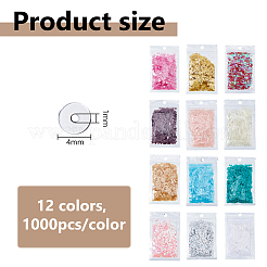 12000 шт. 12-х цветные ПВХ-бусины с пайетками&nbsp;PVC-DC0001-05
