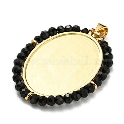 Латунь со стеклянными подвесками&nbsp;KK-G472-05G-02