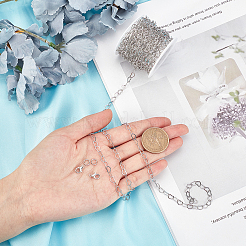 5 ярд латунных цепочек ручной работы в форме сердца&nbsp;DIY-CA0002-18