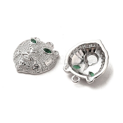 Латунные микро-паве зеленые кубические циркониевые подвески&nbsp;KK-G481-08P