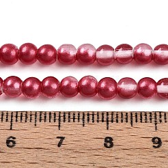 Выпечка расписные прозрачные стеклянные бусины&nbsp;X1-DGLA-N011-4mm-06