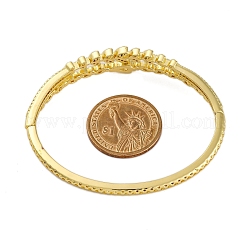 Браслеты с подвесками из латуни с микропаве из кубического циркония&nbsp;BJEW-H624-02G