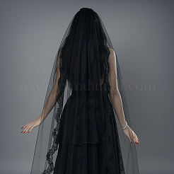 Кружевные свадебные фаты&nbsp;AJEW-WH0816-379