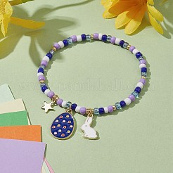 Сплав эмали шарм браслеты&nbsp;BJEW-JB10023-02