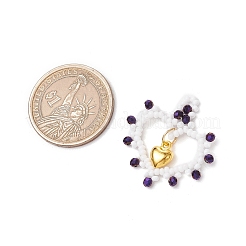 Подвески в форме сердца из стеклянных бусин&nbsp;PALLOY-MZ00588-01