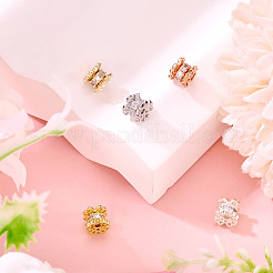 5 шт. двухцветная латунная микропаве из кубического циркония&nbsp;KK-TA0001-69