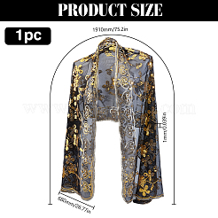 Съемные свадебные кружевные шали из полиэстера&nbsp;AJEW-WH0696-305B