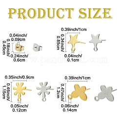 Фурнитура для сережек-гвоздиков из нержавеющей стали 304 и 201&nbsp;STAS-YW0011-14