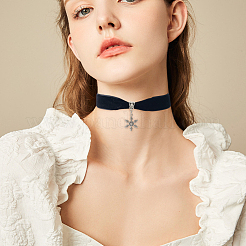 6 шт. 6 стиля ожерелья-чокеры из бархата и искусственной кожи&nbsp;NJEW-SC0001-71