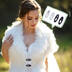 40шт пластиковая овальная брошь&nbsp;JEWB-NB0001-25A