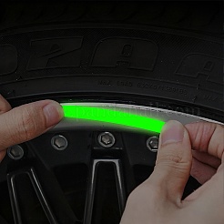 Пластиковые лазерные светоотражающие наклейки на обод колеса автомобиля&nbsp;AJEW-WH20033-099D