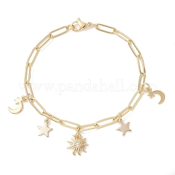 Браслеты с подвесками из латуни&nbsp;BJEW-JB12926