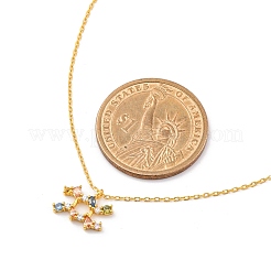 925 серебряная подвеска в виде созвездия с разноцветными кубическими цирконами&nbsp;STER-R009-01G-12