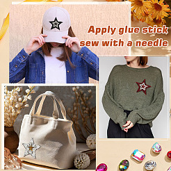 4 шт. 4-цветные заплатки из фетра и страз&nbsp;PATC-MA0001-47