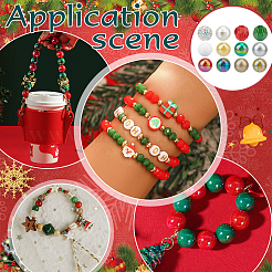 Наборы для самостоятельного изготовления круглых бусин из акрила и полимерной глины с кристаллами&nbsp;DIY-PH0033-16