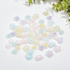 160 шт. 16 вида прозрачных акриловых бусин и 1 рулона эластичной хрустальной нити&nbsp;DIY-SC0016-21