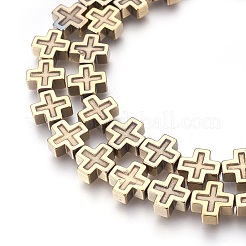 Гальванические немагнитная синтетический гематит бисер пряди&nbsp;G-P392-F06