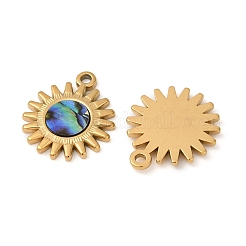 Подвески из натуральной ракушки пауа из нержавеющей стали 304&nbsp;STAS-L288-16G-01