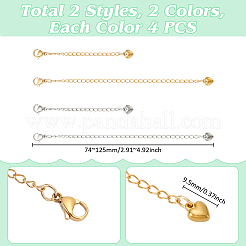 16 шт. 4 стиля наконечника из нержавеющей стали 304 с цепями&nbsp;FIND-UN00025