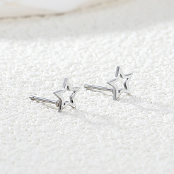 Серьги-гвоздики в форме полых звезд из нержавеющей стали 201&nbsp;EH5151