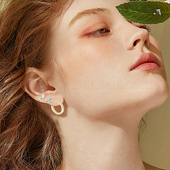 Латунь серьги стержня&nbsp;EJEW-SP0001-03