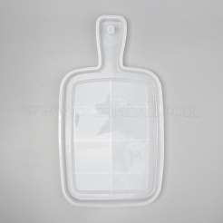 Прямоугольная ручка обеденная тарелка силиконовые Молды&nbsp;X-DIY-L021-59