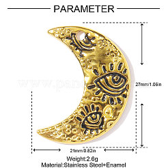 Подвески из нержавеющей стали 304 с эмалью&nbsp;STAS-OY002-37G