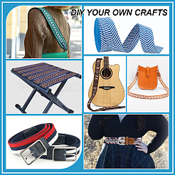 Жаккардовые ленты из поликоттона со стрелками и принтом&nbsp;SRIB-WH0011-113B