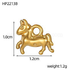 Подвески в виде лошадей из нержавеющей стали 304&nbsp;STAS-OY004-45G