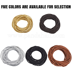 10 м круглый шнур из искусственной кожи с плетением&nbsp;WL-GF0001-32B-04