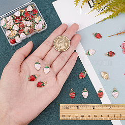 Подвески из эмалевого сплава с покрытием из легкого золота&nbsp;ENAM-SC0002-74