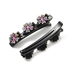 Модные двухслойные заколки крокодил со стразами и смолой&nbsp;LS-PHAR-P005-25