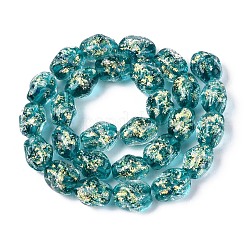 Ручной стеклянные фольга бисер пряди&nbsp;FOIL-N033-02C