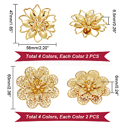 16 шт. 8 стильные железные колпачки для бусин&nbsp;IFIN-PH0001-86