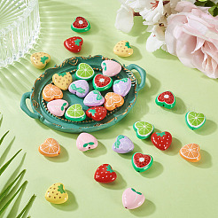 28шт 7 стиля непрозрачные акриловые бусины&nbsp;MACR-TA0002-41