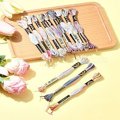 12 моток 6 цвета 6-слойная полиэфирная мулине для вышивания&nbsp;OCOR-FS0001-01B-03