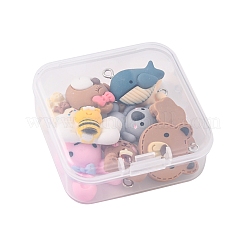 10шт 10 стильные подвески из смолы животных&nbsp;RESI-YW0001-21