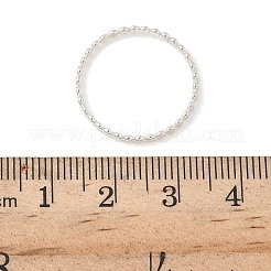 925 плоские серебряные кольца с бусинами для женщин&nbsp;RJEW-NH0002-01C-S