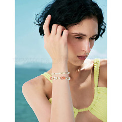 Набор для самостоятельного изготовления браслета из натуральных ракушек&nbsp;DIY-CF0001-10