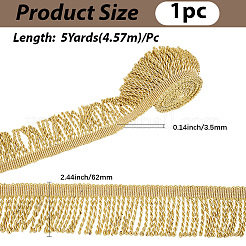 5 ярд полиэстеровых крученых лент с кисточками&nbsp;OCOR-WH20005-39C