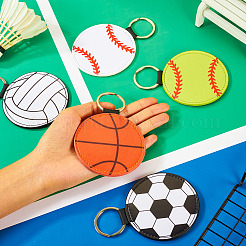 5 стильный брелок из искусственной кожи в спортивном стиле&nbsp;SJEW-TA0001-06