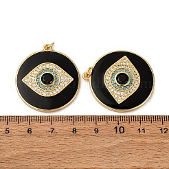 Настоящие 18к позолоченные латунные подвески с микропаве и кубическим цирконием&nbsp;ZIRC-L100-084G-06