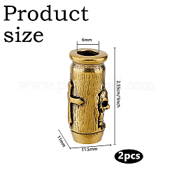 2 шт. Латунные бусины&nbsp;KK-DC0004-93AB