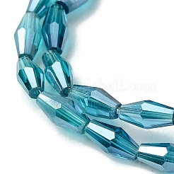 Прозрачные стеклянные бусины гальваническим пряди&nbsp;GLAA-K064-05A-PL02