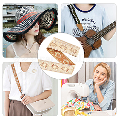 Вышивка полиэфирными лентами в этническом стиле&nbsp;OCOR-WH0079-96A