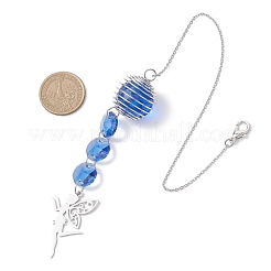 Стеклянные круглые и восьмиугольные бусины подвесные ловцы солнца&nbsp;HJEW-JM04617-01