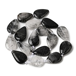 Натуральный турмалированный кварц / черный рутиловый кварц&nbsp;G-D365-A02