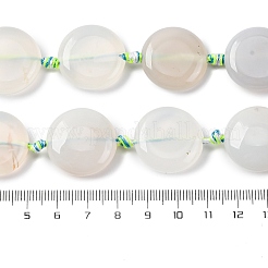 Нити из натурального полосатого агата/полосчатого агата в форме монеты&nbsp;G-NH0040-01A